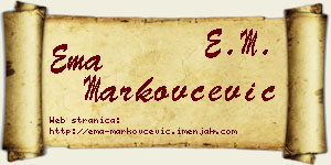 Ema Markovčević vizit kartica